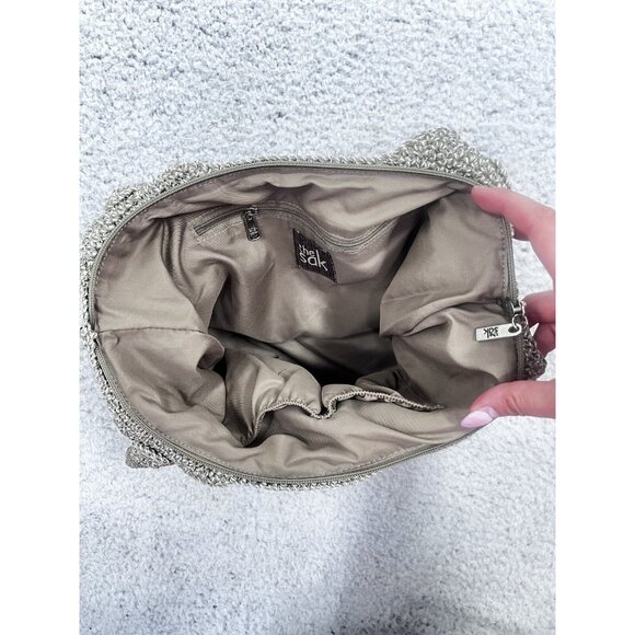 Women's The Sak Belle Multicolor Stripe Bohemian Crochet Shoulder Hobo Bag - Picture 11 of 15